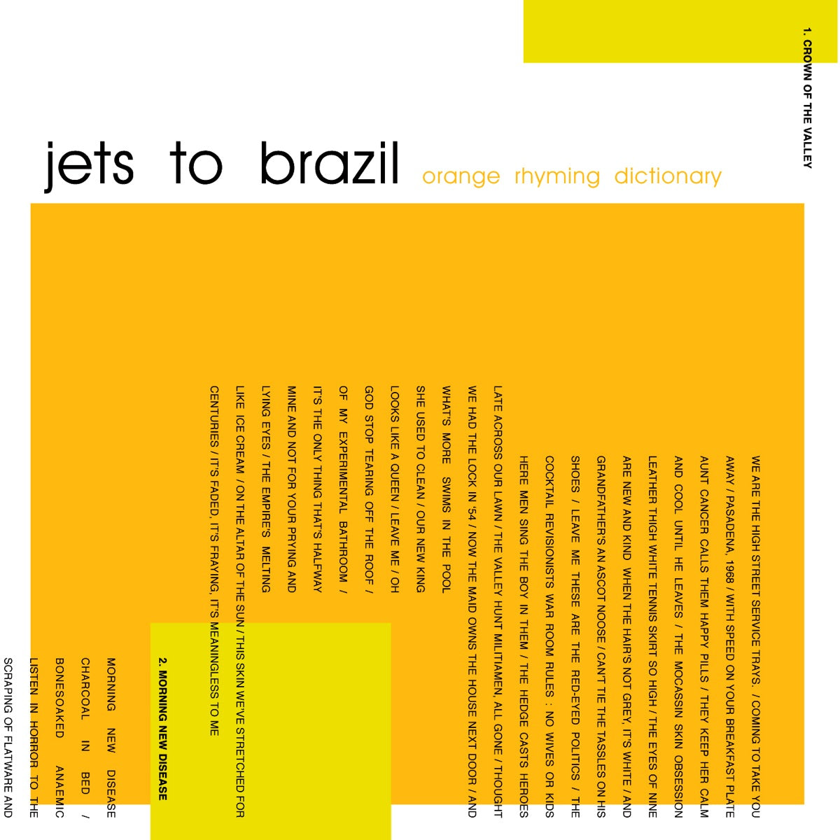 JETS TO BRAZIL - Orange Rhyming Dictionary (Vinyle)