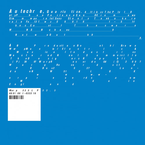 AUTECHRE - Quaristice (Vinyle) PRÉCOMMANDE