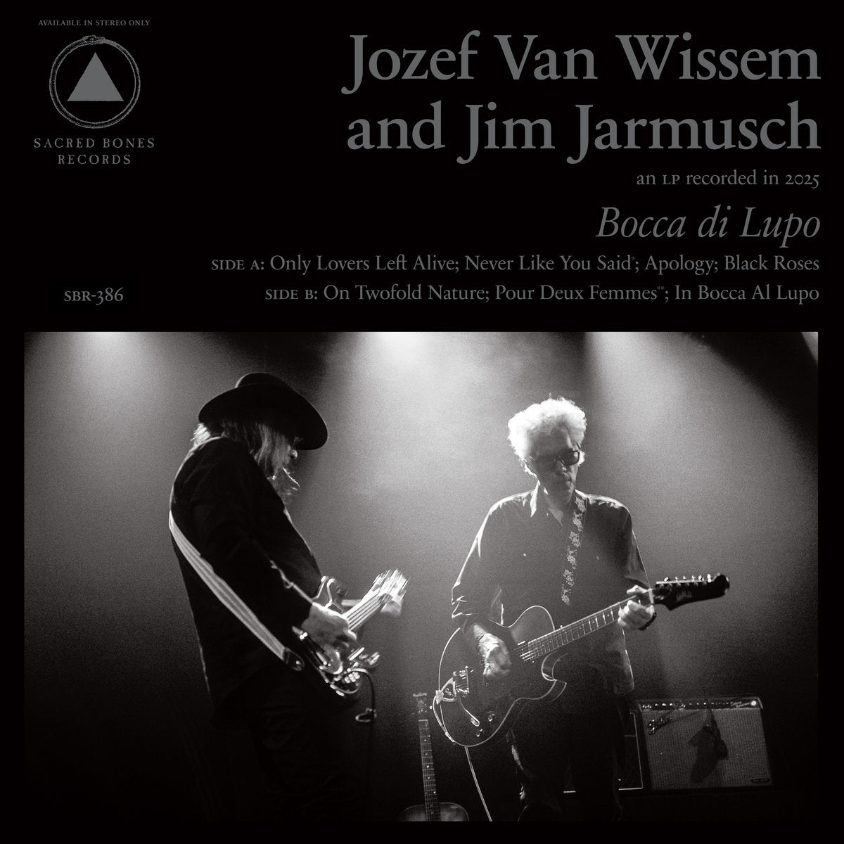 JOZEF VAN WISSEM & JIM JARMUSCH - Bocca di Lupo/Mouth Of The Wolf (Vinyle) PRÉCOMMANDE (6 novembre)