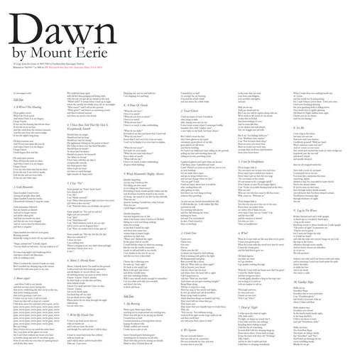 MOUNT EERIE - Dawn (Vinyle)
