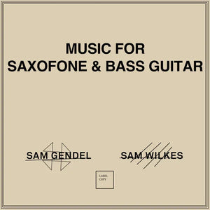 SAM GENDEL & SAM WILKES - Music For Saxophone & Bass Guitar (Vinyle)